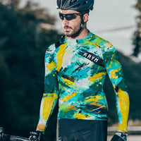 Collision Brush Series - Men's Printed Cycling Jersey With Long Sleeve