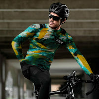 Collision Brush Series - Men's Printed Cycling Jersey With Long Sleeve