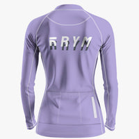 Ride Your Mood - Women's Purple Printed Cycling Jersey With Long Sleeve