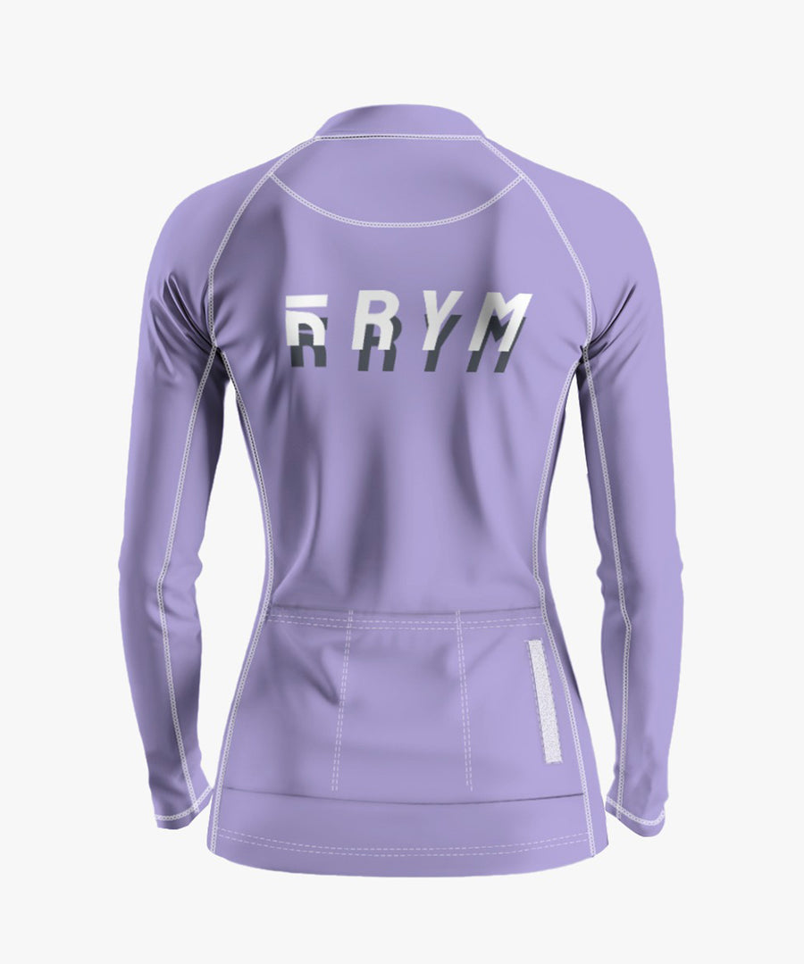 Ride Your Mood - Women's Purple Printed Cycling Jersey With Long Sleeve