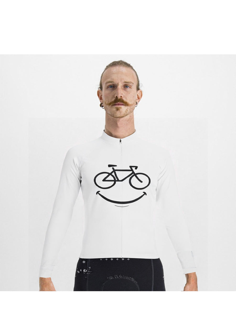 Ride Your Mood Men's Smiling Bike Long Sleeve Cycling Jersey