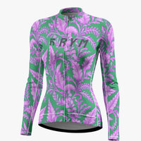 Women's Fern Baroque Printed Cycling Jersey With Long-Sleeve