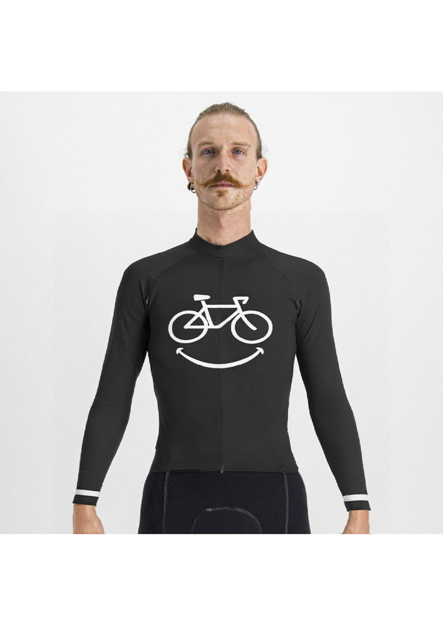 Ride Your Mood Men's Smiling Bike Long Sleeve Cycling Jersey