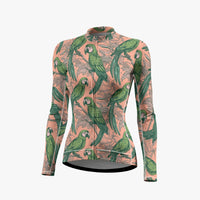 All-Over Print Parrot Women's Cycling Jersey With Long-Sleeve