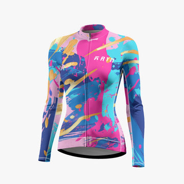 Women's PetalFlux Printed Cycling Jersey With Long Sleeve