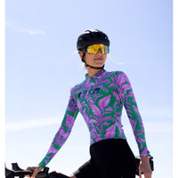 Women's Fern Baroque Printed Cycling Jersey With Long-Sleeve