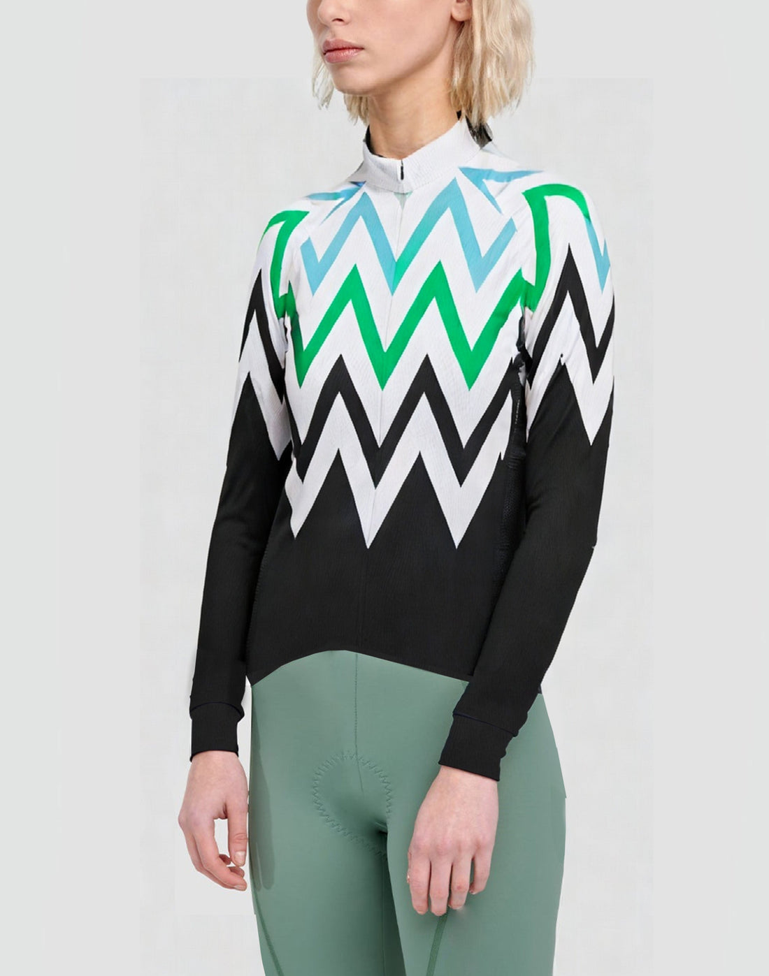 Zigzag Mountain Long Sleeve Cycling Jersey