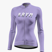 Ride Your Mood - Women's Purple Printed Cycling Jersey With Long Sleeve