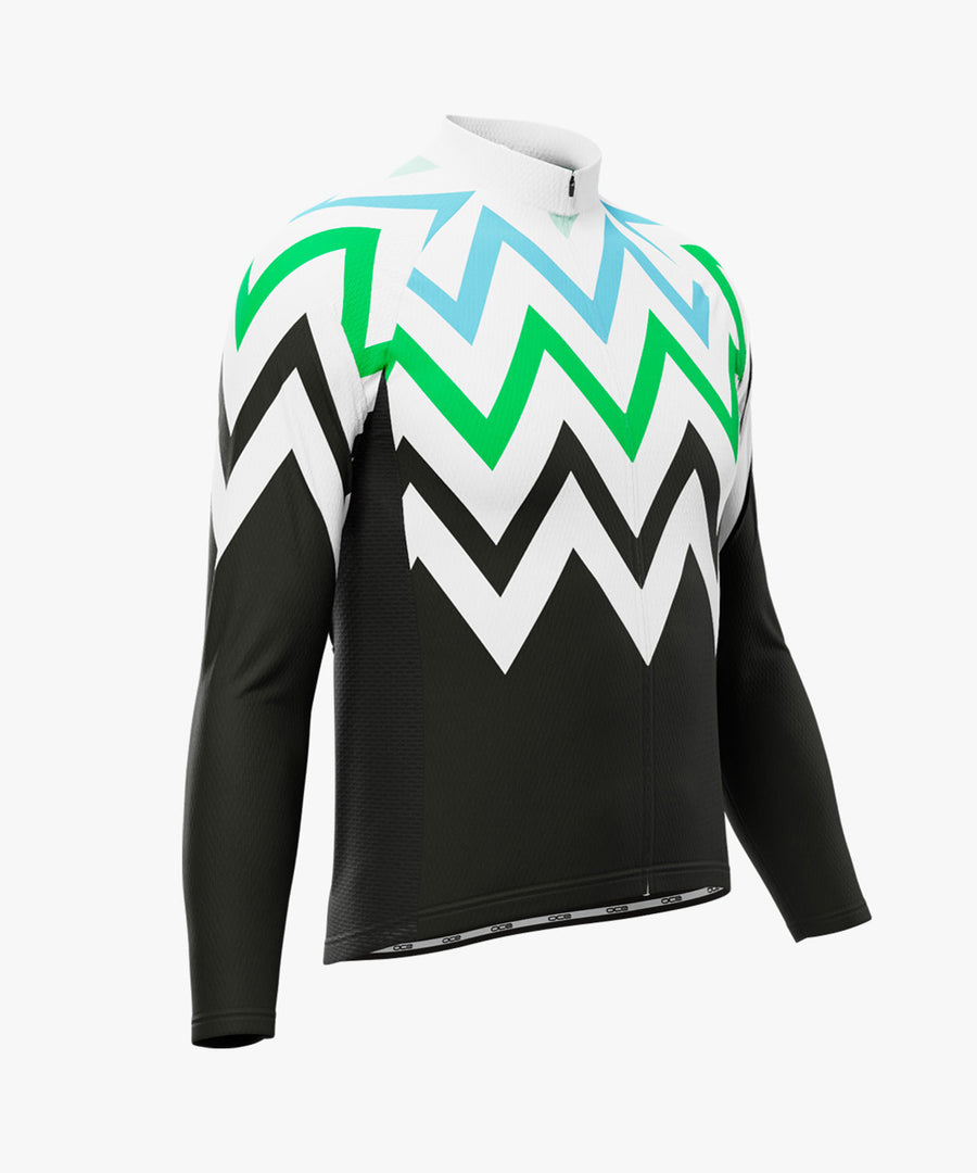 Zigzag Mountain Long Sleeve Cycling Jersey