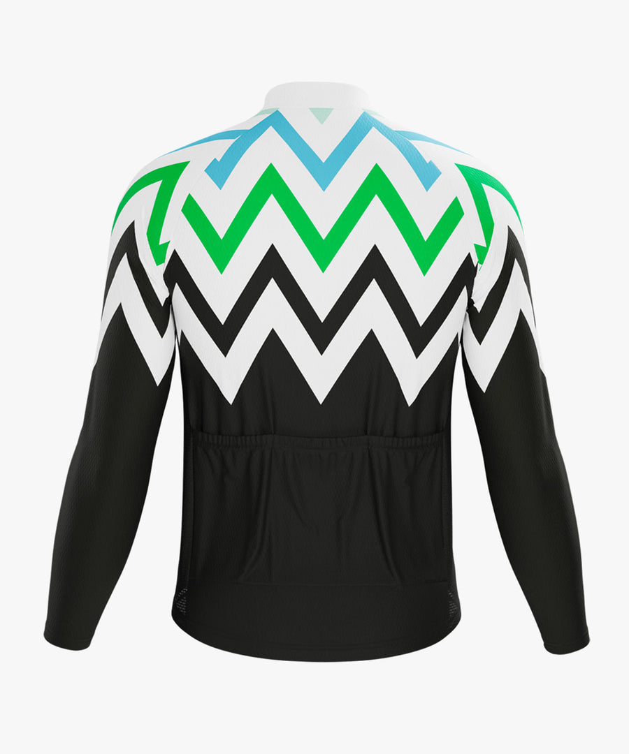 Zigzag Mountain Long Sleeve Cycling Jersey