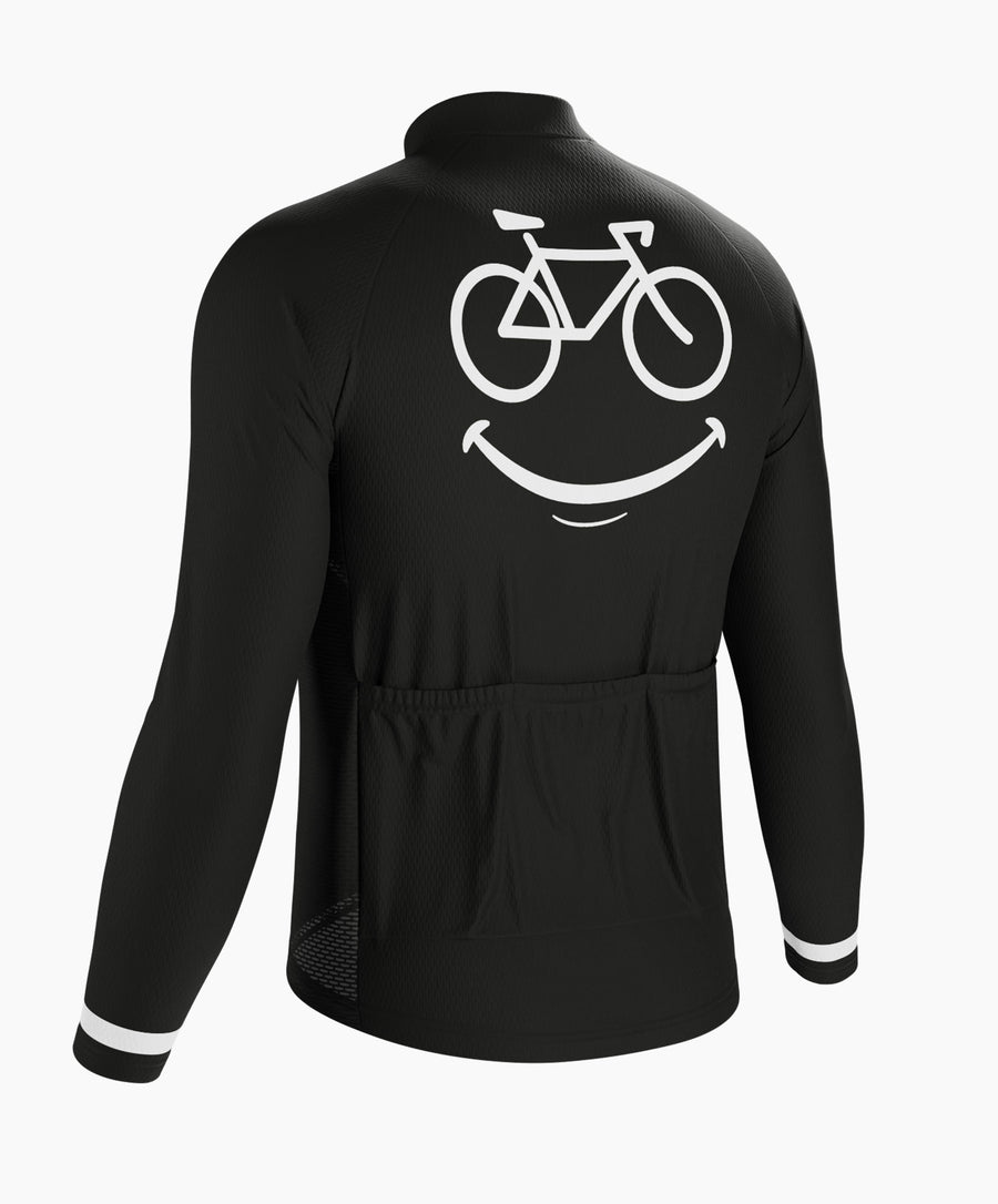 Ride Your Mood Men's Smiling Bike Long Sleeve Cycling Jersey