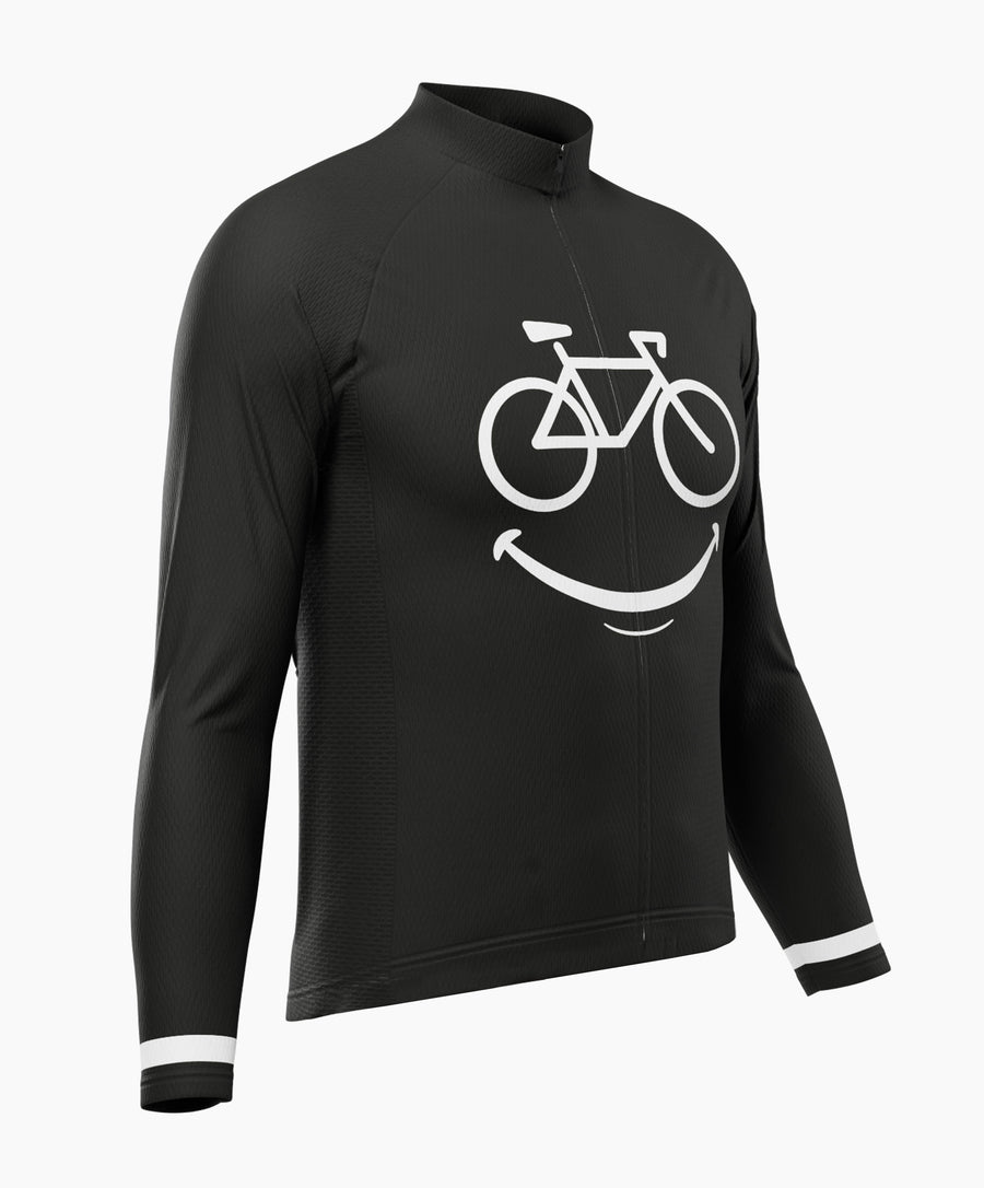 Ride Your Mood Men's Smiling Bike Long Sleeve Cycling Jersey