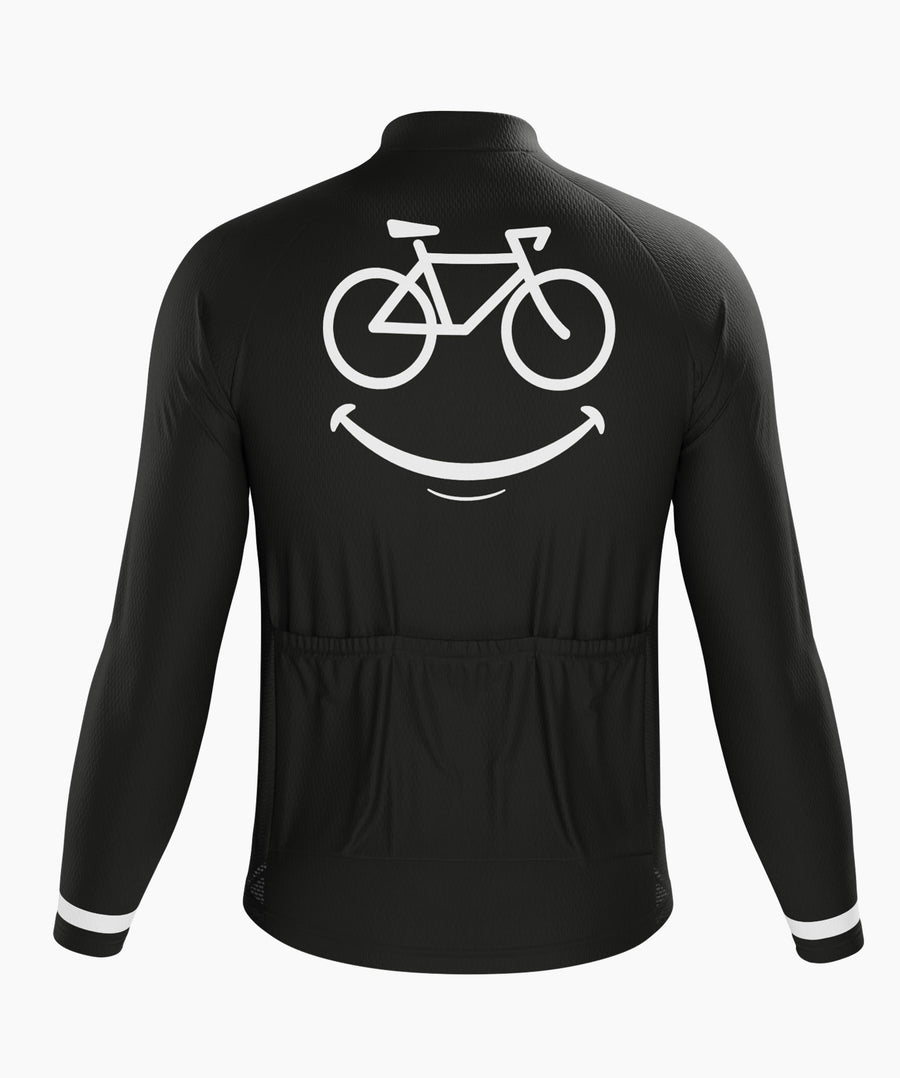 Ride Your Mood Men's Smiling Bike Long Sleeve Cycling Jersey